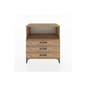 Hyperion Şifonyer Tek Raflı 3 Çekmeceli 88x44x96 Çam-çam