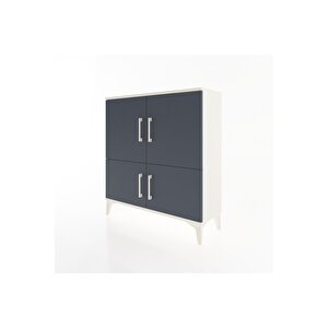 Arges Şifonyer 3 Raflı 4 Kapaklı 88x30x96 Aytaşı-antrasit