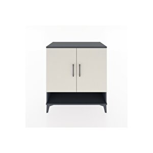 Hyperion Şifonyer 4 Raflı 2 Kapaklı 88x44x96 Antrasit-aytaşı