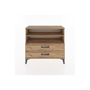 Arges Şifonyer 2 Raflı 2 Çekmeceli 88x30x80 Çam-çam