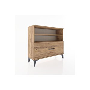 Arges Şifonyer 2 Raflı Tek Çekmeceli 88x30x80 Çam-çam