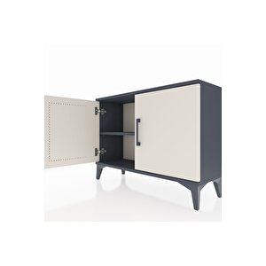 Arges Şifonyer Tek Raflı 2 Kapaklı 88x30x64 Antrasit-aytaşı