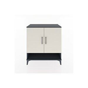 Hyperion Şifonyer 2 Raflı 2 Kapaklı 88x44x96 Antrasit-aytaşı