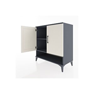 Hyperion Şifonyer 2 Raflı 2 Kapaklı 88x44x96 Antrasit-aytaşı