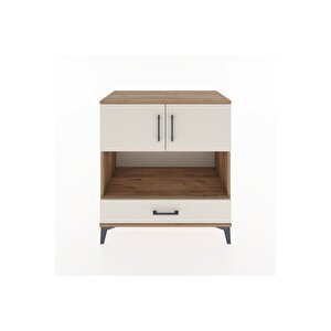 Hyperion Şifonyer 3 Raflı Tek Çekmeceli 2 Kapaklı 88x44x96 Çam-aytaşı