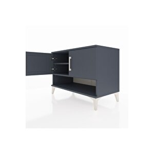 Hyperion Şifonyer 2 Raflı 2 Kapaklı 88x44x64 Antrasit-antrasit