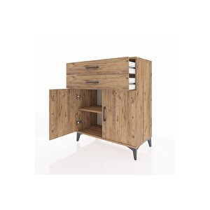 Hyperion Şifonyer Tek Raflı 2 Çekmeceli 2 Kapaklı 88x44x106 Çam-çam