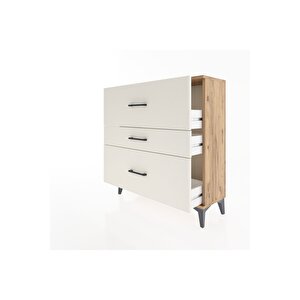 Arges Şifonyer 3 Çekmeceli 88x30x96 Çam-aytaşı