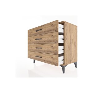 Hyperion Şifonyer 4 Çekmeceli 88x44x80 Çam-çam