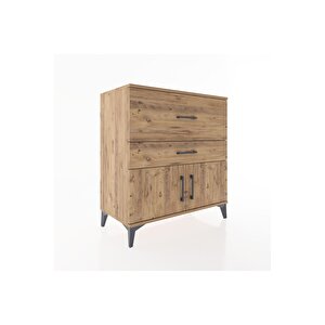 Hyperion Şifonyer Tek Raflı 2 Çekmeceli 2 Kapaklı 88x44x96 Çam-çam