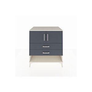 Kronos Şifonyer 2 Raflı 2 Çekmeceli 2 Kapaklı 88x59x96 Aytaşı-antrasit