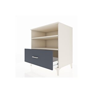 Kronos Şifonyer 2 Raflı Tek Çekmeceli 88x59x96 Aytaşı-antrasit