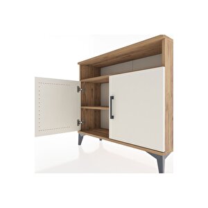 Arges Şifonyer 2 Raflı 2 Kapaklı 88x30x80 Çam-aytaşı