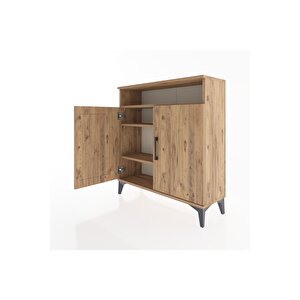 Arges Şifonyer 3 Raflı 2 Kapaklı 88x30x96 Çam-çam