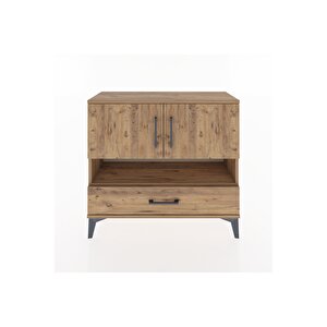 Arges Şifonyer 3 Raflı Tek Çekmeceli 2 Kapaklı 88x30x80 Çam-çam