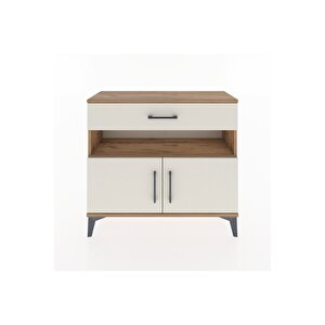 Arges Şifonyer 2 Raflı Tek Çekmeceli 2 Kapaklı 88x30x80 Çam-aytaşı