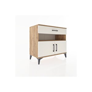 Hyperion Şifonyer Tek Raflı Tek Çekmeceli 2 Kapaklı 88x44x80 Çam-aytaşı