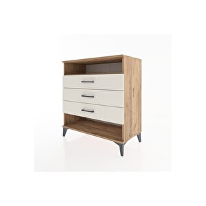 Hyperion Şifonyer Tek Raflı 3 Çekmeceli 88x44x96 Çam-aytaşı