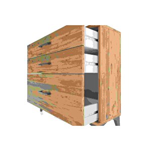 Arges Şifonyer 3 Çekmeceli 88x30x80 Çam-çam