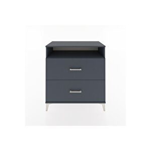 Hyperion Şifonyer Tek Raflı 2 Çekmeceli 88x44x96 Antrasit-antrasit