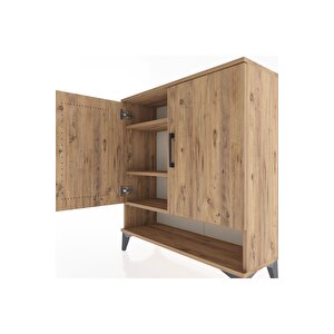 Arges Şifonyer 3 Raflı 2 Kapaklı 88x30x96 Çam-çam