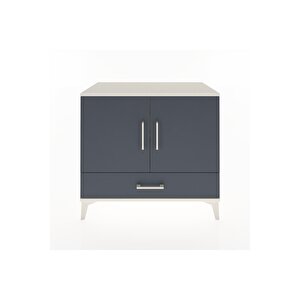 Hyperion Şifonyer 2 Raflı Tek Çekmeceli 2 Kapaklı 88x44x80 Aytaşı-antrasit