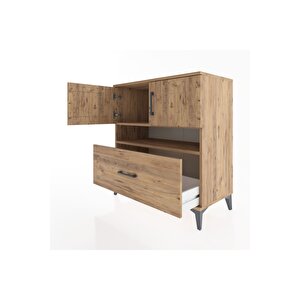 Hyperion Şifonyer 2 Raflı Tek Çekmeceli 2 Kapaklı 88x44x96 Çam-çam