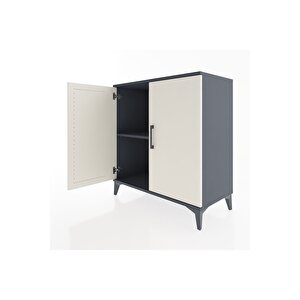 Hyperion Şifonyer Tek Raflı 2 Kapaklı 88x44x96 Antrasit-aytaşı