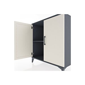 Hyperion Şifonyer Tek Raflı 2 Kapaklı 88x44x96 Antrasit-aytaşı