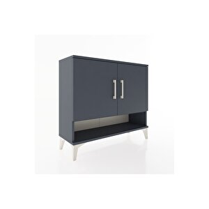 Arges Şifonyer 2 Raflı 2 Kapaklı 88x30x80 Antrasit-antrasit
