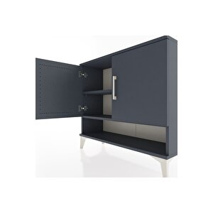 Arges Şifonyer 2 Raflı 2 Kapaklı 88x30x80 Antrasit-antrasit