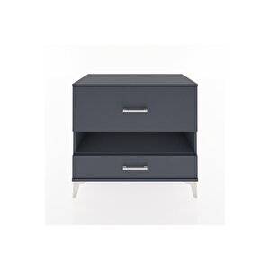 Hyperion Şifonyer Tek Raflı 2 Çekmeceli 88x44x80 Antrasit-antrasit