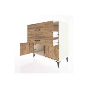 Hyperion Şifonyer 2 Çekmeceli 2 Kapaklı 88x44x96 Aytaşı-çam