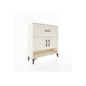 Arges Şifonyer 2 Raflı Tek Çekmeceli 2 Kapaklı 88x30x96 Aytaşı-aytaşı