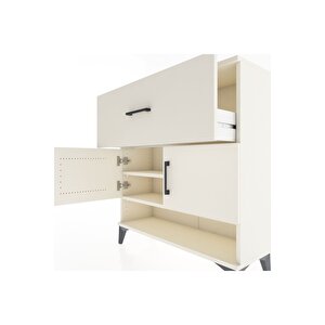 Arges Şifonyer 2 Raflı Tek Çekmeceli 2 Kapaklı 88x30x96 Aytaşı-aytaşı