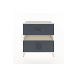 Hyperion Şifonyer 2 Raflı Tek Çekmeceli 2 Kapaklı 88x44x96 Aytaşı-antrasit