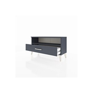 Arges Şifonyer Tek Raflı Tek Çekmeceli 88x30x48 Antrasit-antrasit