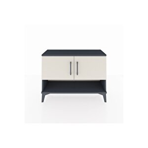 Arges Şifonyer 2 Raflı 2 Kapaklı 88x30x64 Antrasit-aytaşı