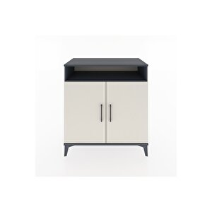 Hyperion Şifonyer 2 Raflı 2 Kapaklı 88x44x96 Antrasit-aytaşı