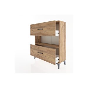 Arges Şifonyer Tek Raflı 2 Çekmeceli 88x30x106 Çam-çam