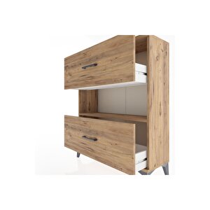 Arges Şifonyer Tek Raflı 2 Çekmeceli 88x30x106 Çam-çam