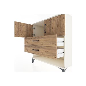 Hyperion Şifonyer Tek Raflı 2 Çekmeceli 2 Kapaklı 88x44x96 Aytaşı-çam