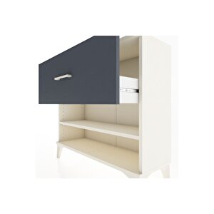 Arges Şifonyer Tek Raflı Tek Çekmeceli 88x30x80 Aytaşı-antrasit