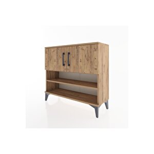 Arges Şifonyer 3 Raflı 2 Kapaklı 88x30x80 Çam-çam