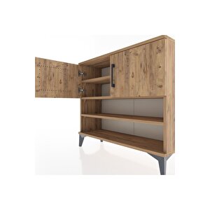 Arges Şifonyer 3 Raflı 2 Kapaklı 88x30x80 Çam-çam