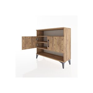 Arges Şifonyer 3 Raflı 2 Kapaklı 88x30x80 Çam-çam