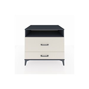 Kronos Şifonyer Tek Raflı 2 Çekmeceli 88x59x80 Antrasit-aytaşı