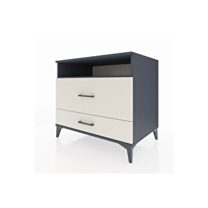 Kronos Şifonyer Tek Raflı 2 Çekmeceli 88x59x80 Antrasit-aytaşı