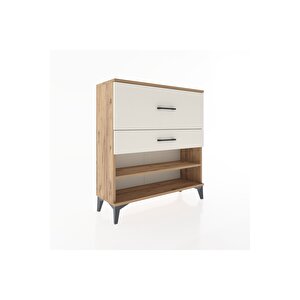 Arges Şifonyer Tek Raflı 2 Çekmeceli 88x30x96 Çam-aytaşı