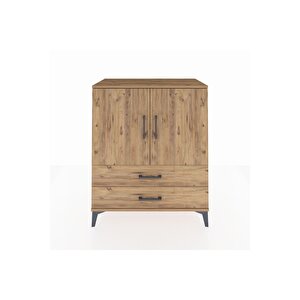 Hyperion Şifonyer 2 Raflı 2 Çekmeceli 2 Kapaklı 88x44x106 Çam-çam